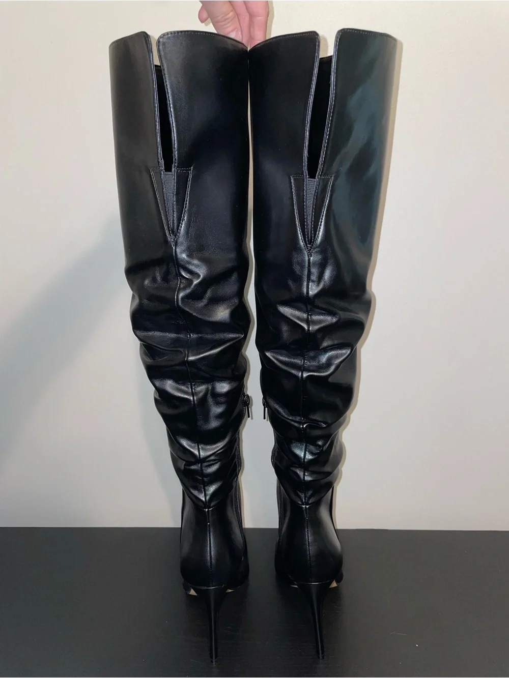 INC International Concepts Black Slouch Over-the-Knee Pointed Boots